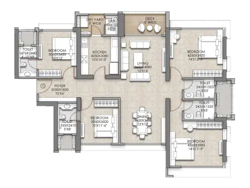 M3M The Cullinan floorplan Image